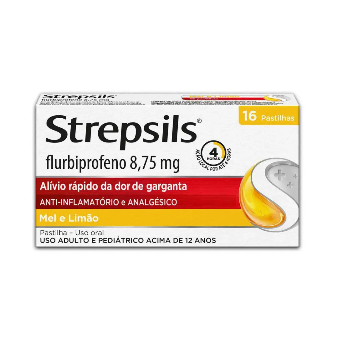 Strepsils 16 pastilhas Sabor Mel e Limão